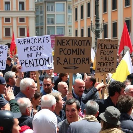 Manifestazione a Roma contro la riforma delle pensioni